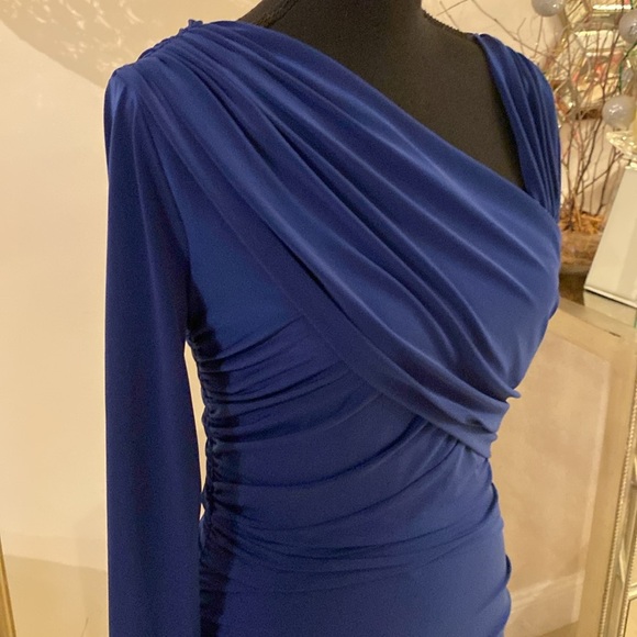 Exclusive for Intermix drape wrap dress in size medium - Picture 3 of 6